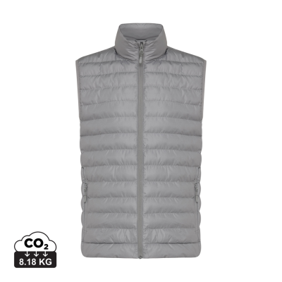 IQONIQ MERU MEN RECYCLED POLYESTER BODYWARMER in Silver Grey