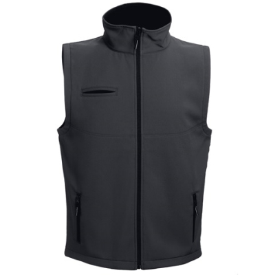 THC BAKU UNISEX SOFTSHELL VEST - 3XL in Black