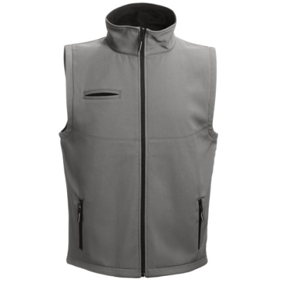 THC BAKU UNISEX SOFTSHELL VEST - 3XL in Grey