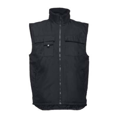 THC STOCKHOLM WORKWEAR PADDED BODYWARMER - L in Black