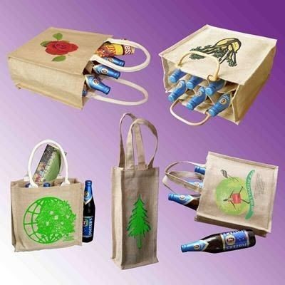 TATTON JUTE SUSTAINABLE BOTTLE GIFT BAG