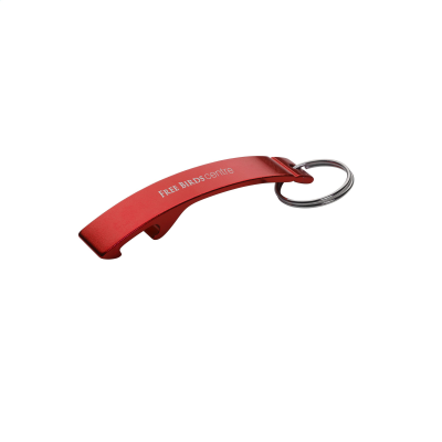 ALUMINIUM METAL OPENER KEYRING in Red