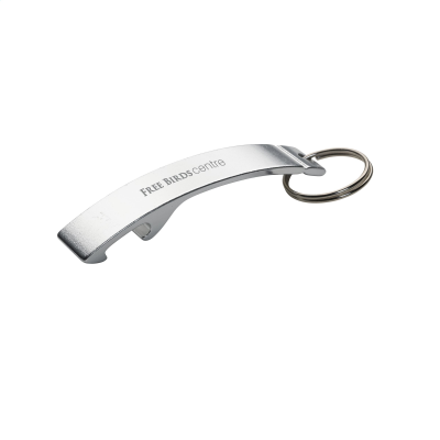 ALUMINIUM METAL OPENER KEYRING in Silver