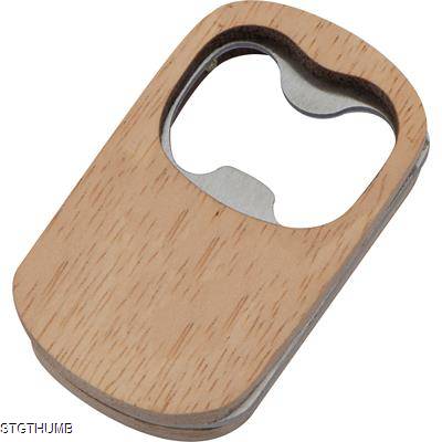 BOTTLE OPENER BAMBOO in Beige