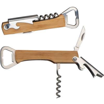 CORKSCREW BOTTLE OPENER with Bottle Opener in Beige