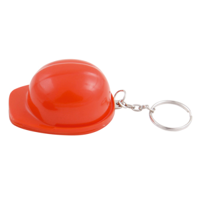 HARD HAT BOTTLE OPENER AND KEYRING CHAIN in Red