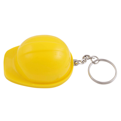 HARD HAT BOTTLE OPENER AND KEYRING CHAIN in Yellow