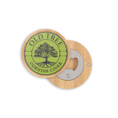 MAGNETIC BOTTLE OPENER - WOOD in Brown