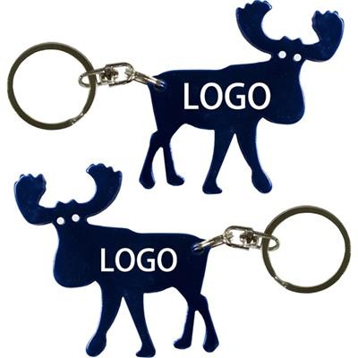 MOOSE KEYRING CHAIN BOTTLE OPENER