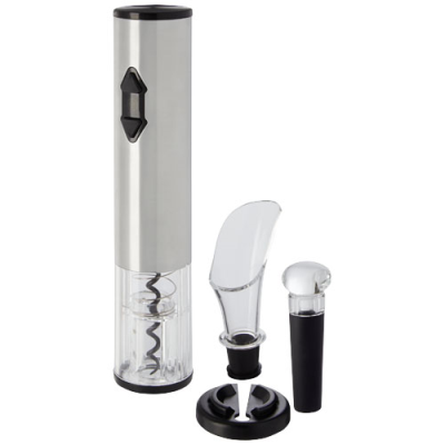 PINO ELECTRIC WINE OPENER with Wine Tools in Silver