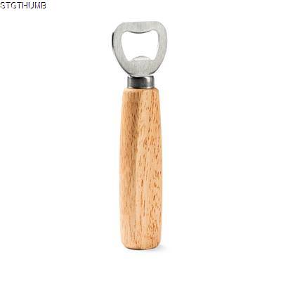 RODEN STAINLESS STEEL METAL OPENER with Natural Wood Handgrip