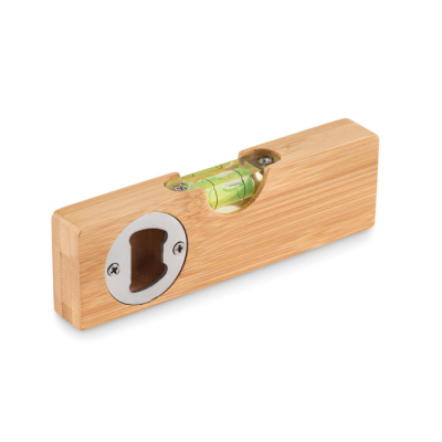 SPIRIT LEVEL AND BOTTLE OPENER in Brown