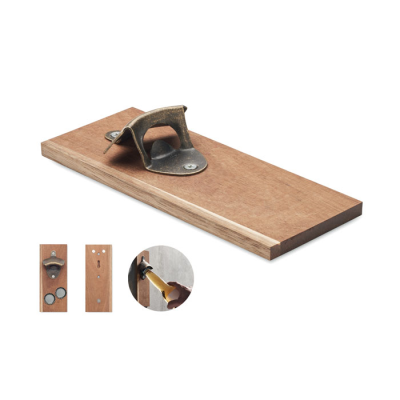 WALL MOUNTED BOTTLE OPENER in Brown