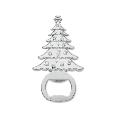 BOTTLE OPENER CHRISTMAS MOTIF in Silver