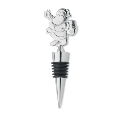 BOTTLE STOPPER CHRISTMAS MOTIF in Silver