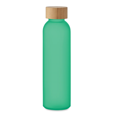 FROSTED GLASS BOTTLE 500ML in Green