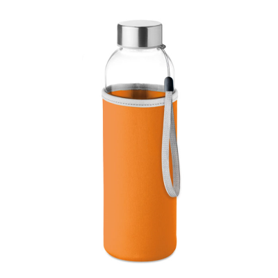 GLASS BOTTLE 500ML in Orange