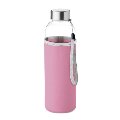 GLASS BOTTLE 500ML in Pink