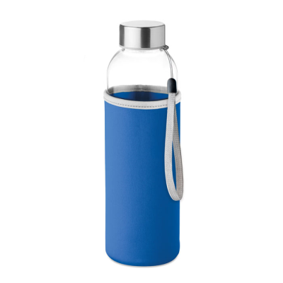 GLASS BOTTLE in Pouch 500Ml in Blue