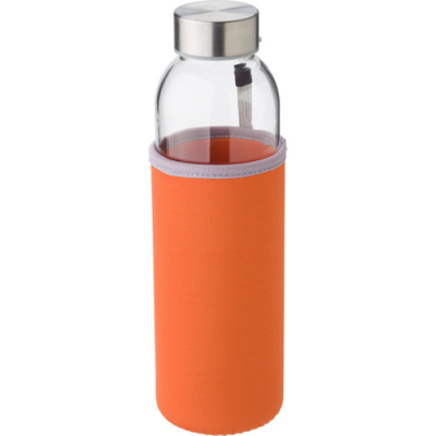 GLASS BOTTLE with Sleeve (500Ml) in Orange