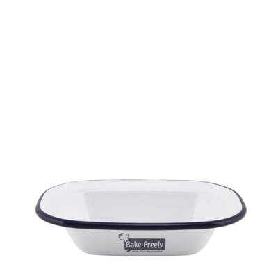 ENAMEL RECTANGULAR PIE DISH (160X120X35MM)