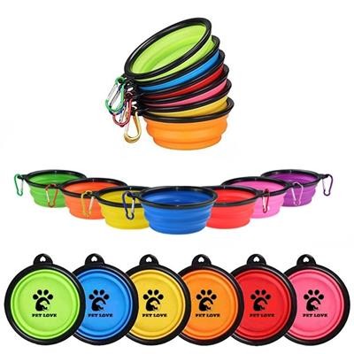 SILICON COLLAPSIBLE PET BOWL with Carabiner