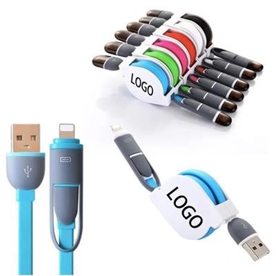 2-IN-1 USB RETRACTABLE CHARGERr DATA CABLE