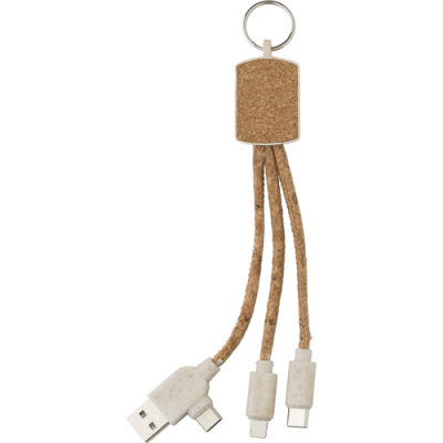 CORK CHARGER CABLE in Brown