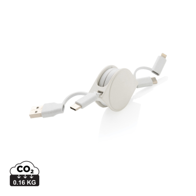 RCS STANDARD RECYCLED PLASTIC AND TPE 6-IN-1 CABLE in White