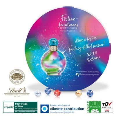 LINDT LUXURY ROUND BIODEGRADABLE INLAY ADVENT CALENDAR