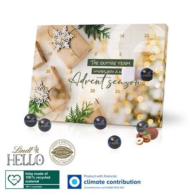 PERSONALISED LINDT HELLO GOURMET MINI BALL DESKTOP ADVENT CALENDAR