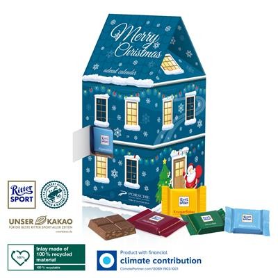 PERSONALISED RITTER SPORT 3D HOUSE ADVENT CALENDAR