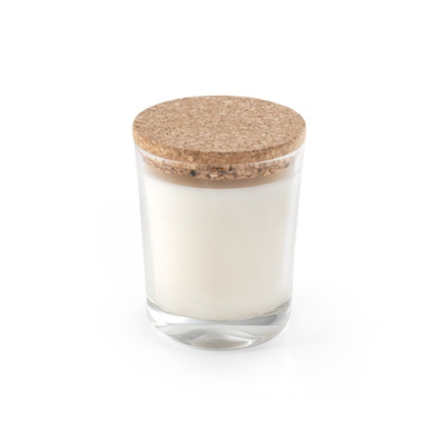 ZEN 180 AROMATIC CANDLE in a Glass Cup with a Cork Lid 180 G in Clear Transparent