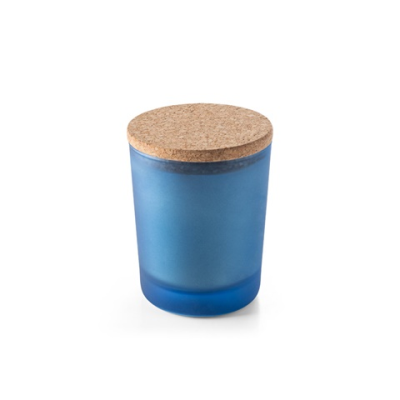 DUVAL AROMATIC SOY CANDLE with Cork Lid 180 G in Blue