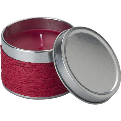 FRAGRANCE CANDLE in a Tin in Red