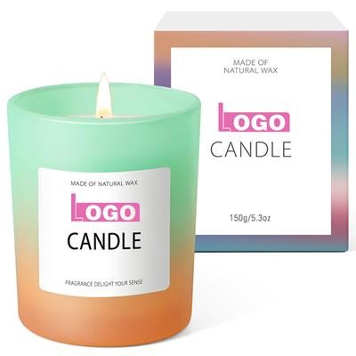 GRADIENT COLOR GLASS SCENTED CANDLE