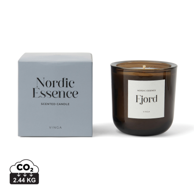 NORDIC ESSENCE SCENTED CANDLE LARGE in Blue, Dark Brown