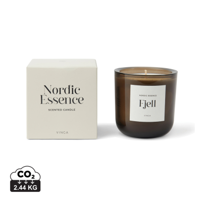 NORDIC ESSENCE SCENTED CANDLE LARGE in Off White, Dark Brown