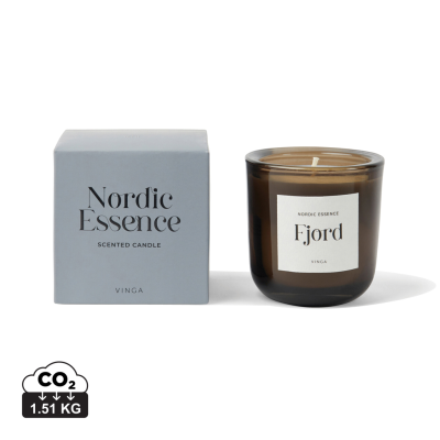 NORDIC ESSENCE SCENTED CANDLE SMALL in Blue, Dark Brown