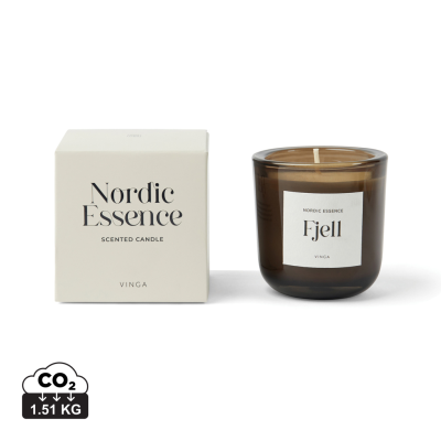 NORDIC ESSENCE SCENTED CANDLE SMALL in Off White, Dark Brown