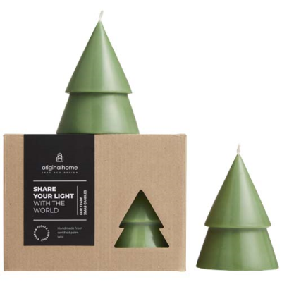 ORIGINALHOME XMAS TREE CANDLE SET OF 2 - M in Heather Green