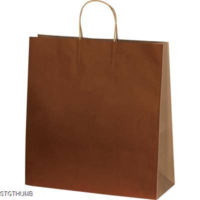BIG RECYCLED PAPERBAG with 2 Handles in Brown