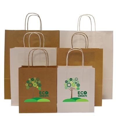 HARDWICK A5 SMALL KRAFT SUSTAINABLE PAPER BAG with Twisted Handles