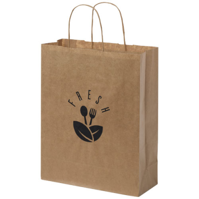 KRAFT 80 G & M2 PAPER BAG with Twisted Handles - Medium in Kraft Brown