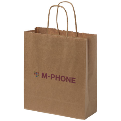 KRAFT 80 G & M2 PAPER BAG with Twisted Handles - Small in Kraft Brown