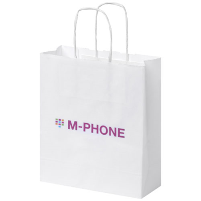 KRAFT 80 G & M2 PAPER BAG with Twisted Handles - Small in White