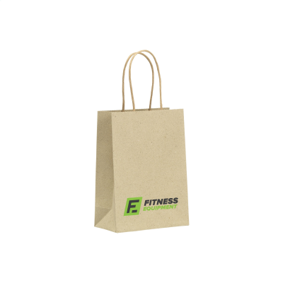 LEAF IT BAG RECYCLED GRASS PAPER (120 G & M²) S in Brown