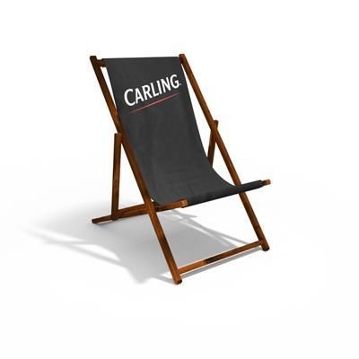 ADULT DELUXE WOOD DECKCHAIR with 300gsm Canvas Sling