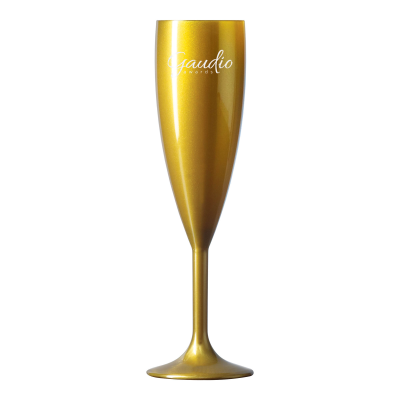 REUSABLE GOLD CHAMPAGNE FLUTE (187ML & 6