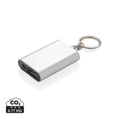 1,000 Mah KEYRING CHAIN POWERBANK in Silver